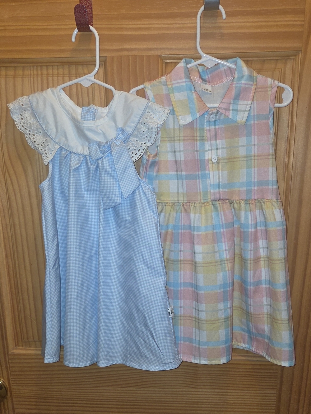 SHEIN, 2 toddler girl pastel dresses.